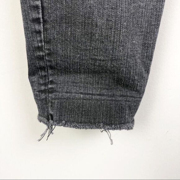MADEWELL | 9” High Rise Skinny Jeans Black Gray Distressed Denim Women’s Size 27 - Picture 6 of 11